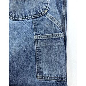 Carhartt Men's Cargo Blue Denim Original Dungaree Fit Workwear Pant Size 44 X 32